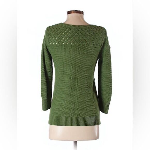 Ann Taylor Loft Cable Knit Green Sweater XS - Picture 2 of 2